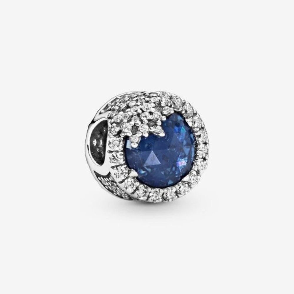 PANDORA Blue Dazzling Snowflake Charm